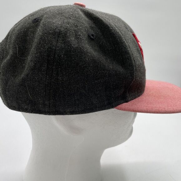 Chicago Bulls Hat Cap Adult Snapback Gray Red Basketball Hardwood Classic Men - Picture 5 of 14